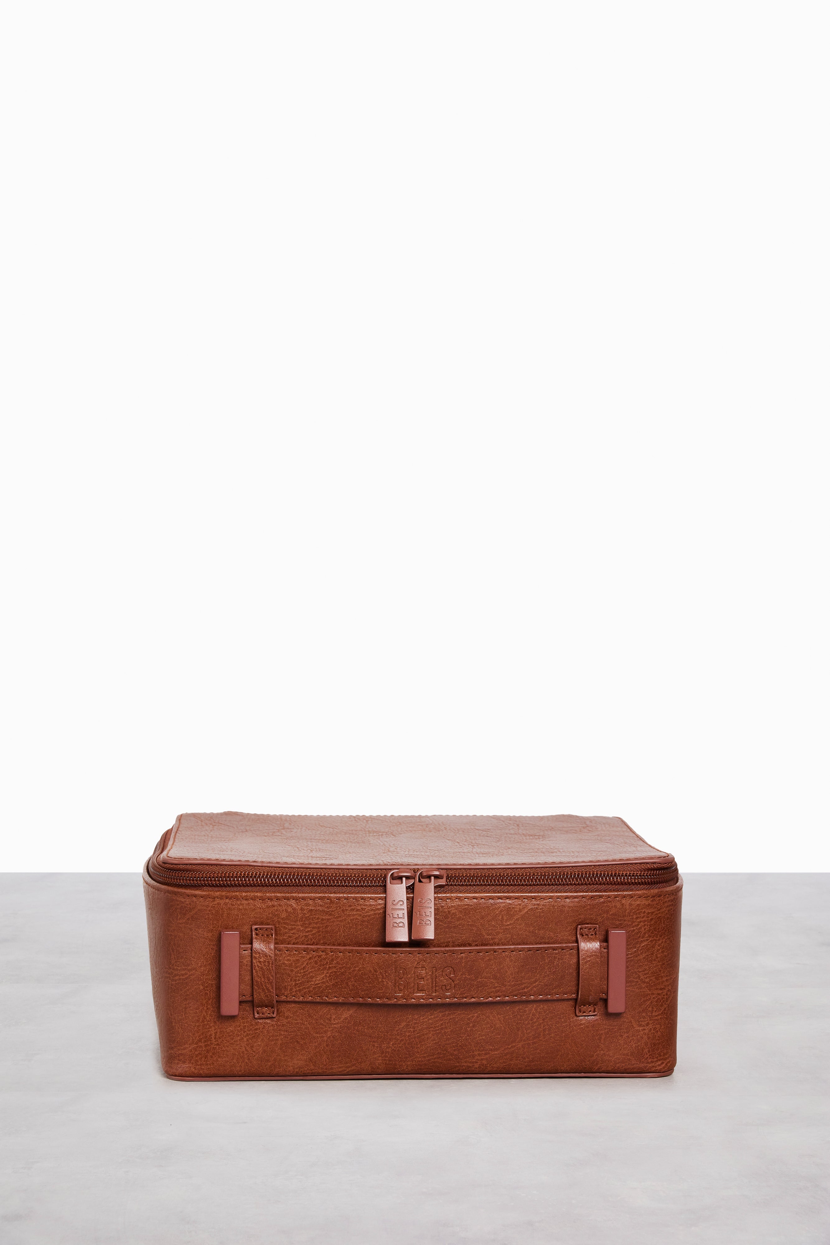 Cosmetic Case In Maple - Brown Makeup Organizer & Travel Case