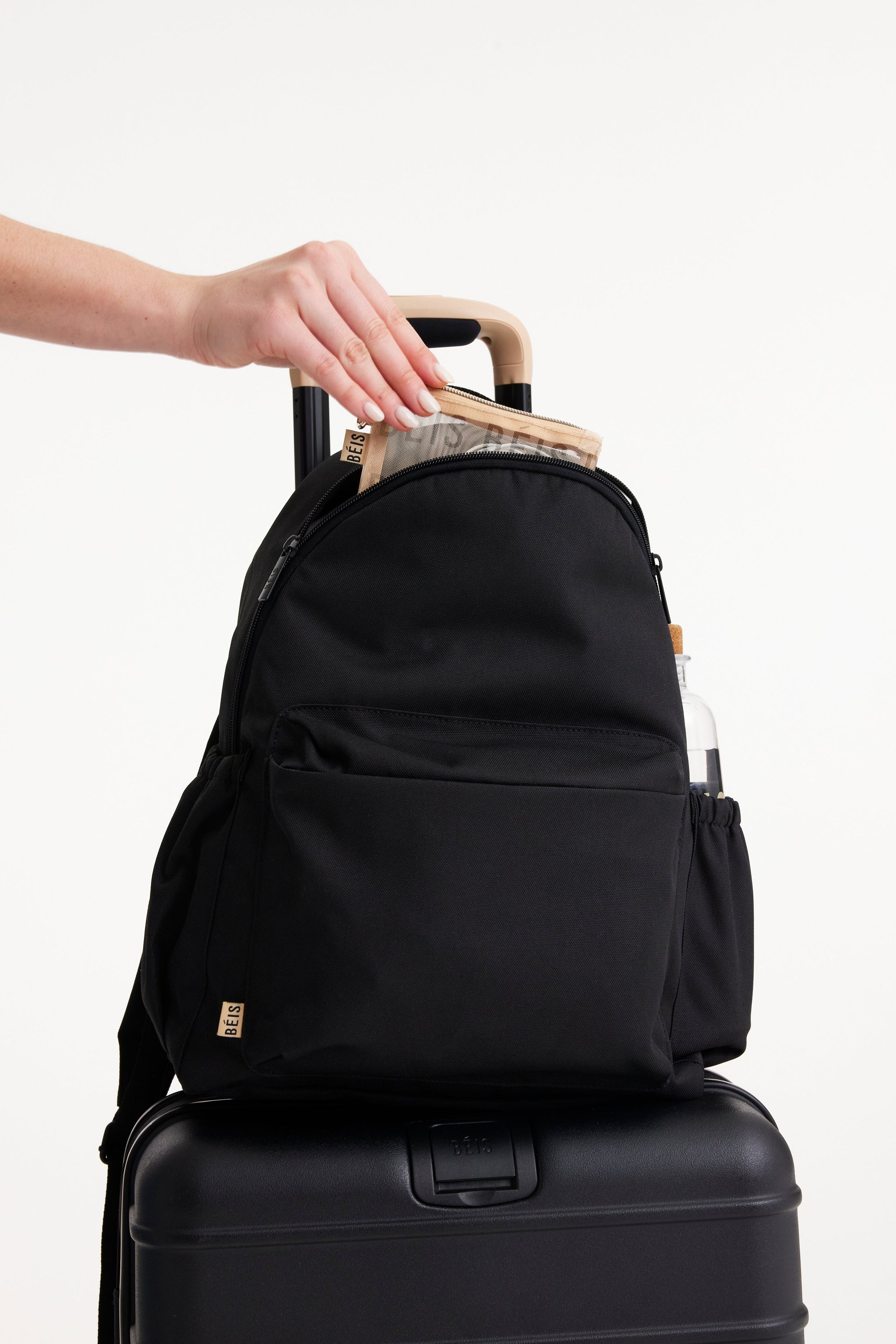 BÉIS 'The BÉISics Backpack' in Black - Backpack For Work & Travel With ...