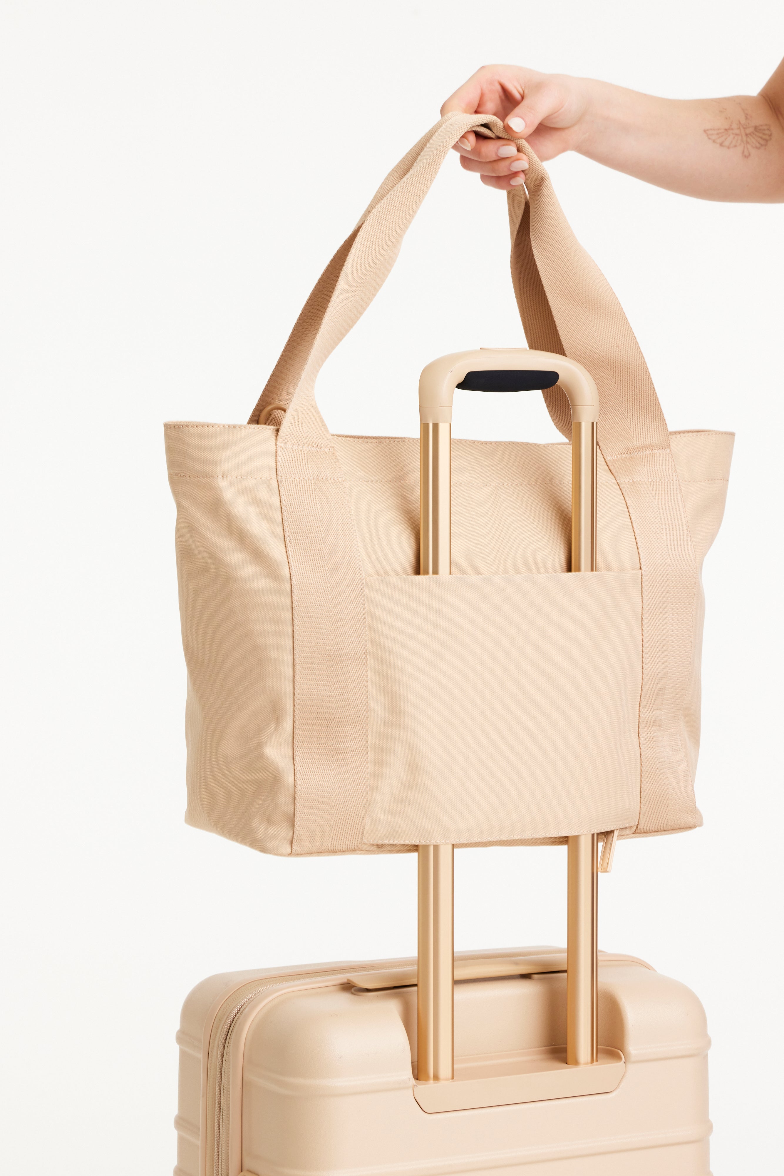 Beige canvas bag best sale