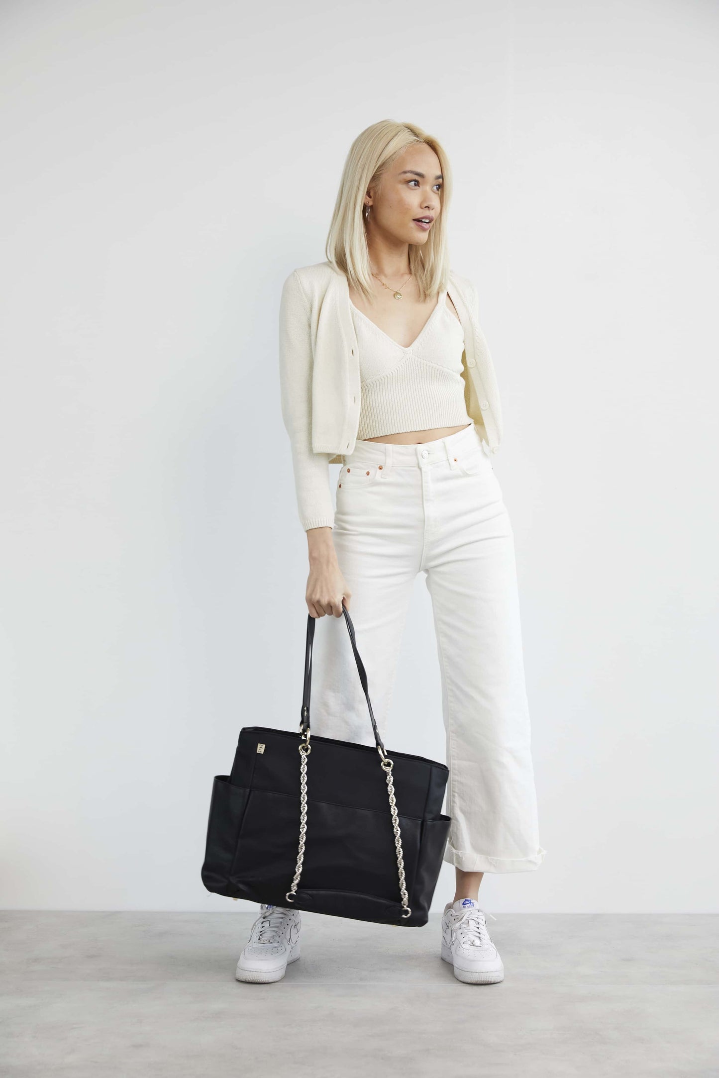 Diaper Bag Black Front Model