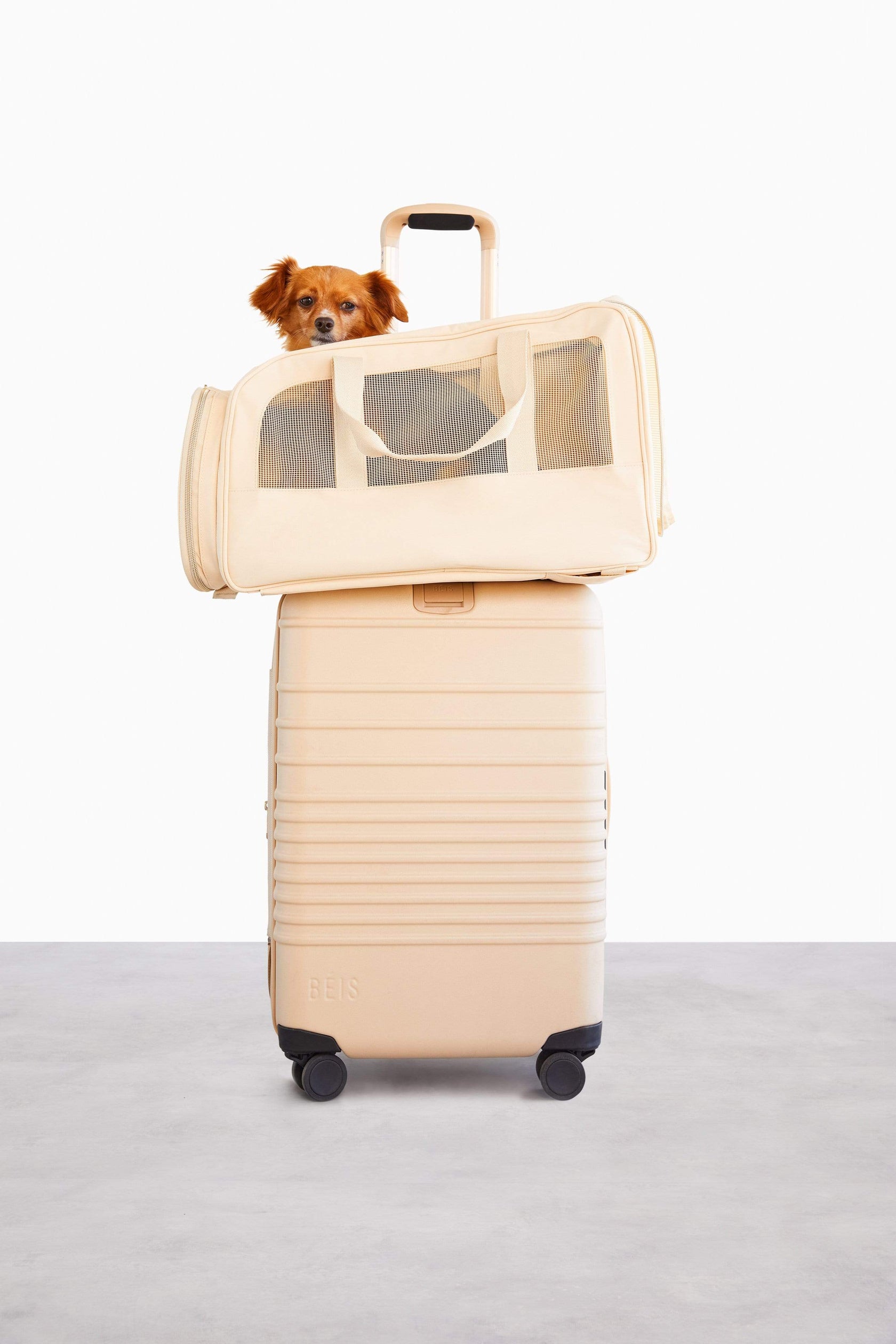 BÉIS 'The Regulation Pet Carryon' in Beige BÉIS Travel CA