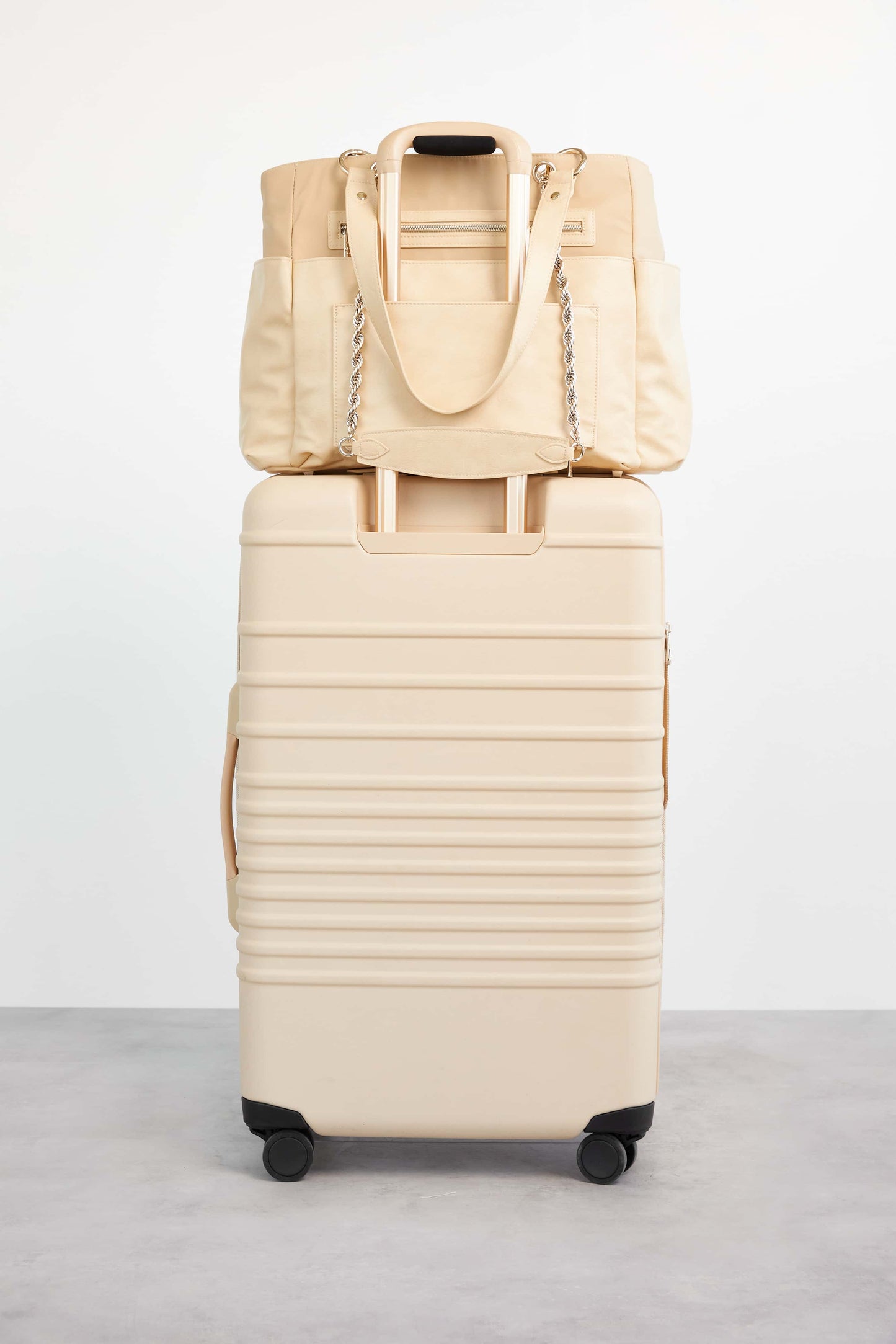Diaper Bag Beige Stacked Luggage