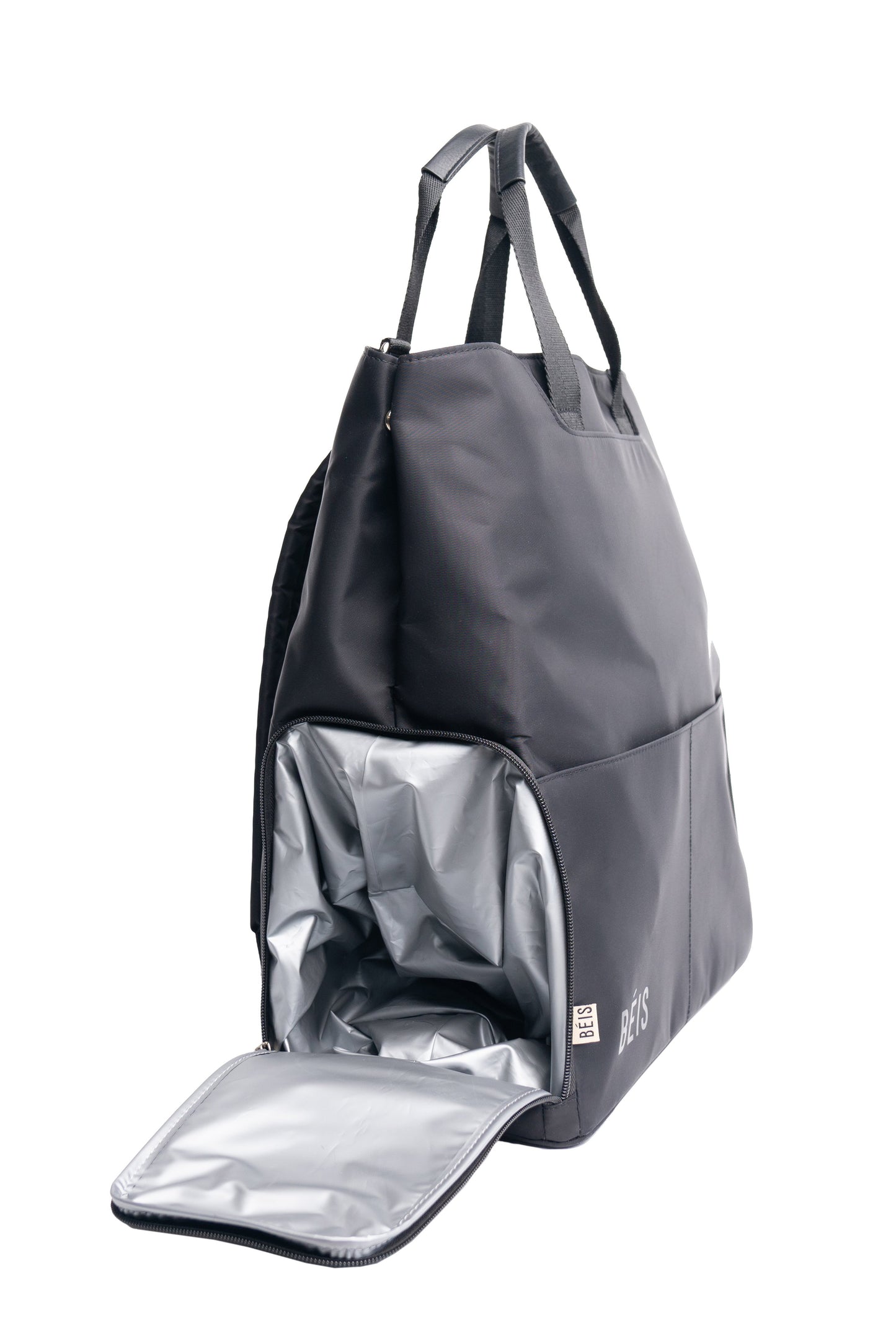 Pumping Backpack Black Open Side Zipper Insulated Inside 